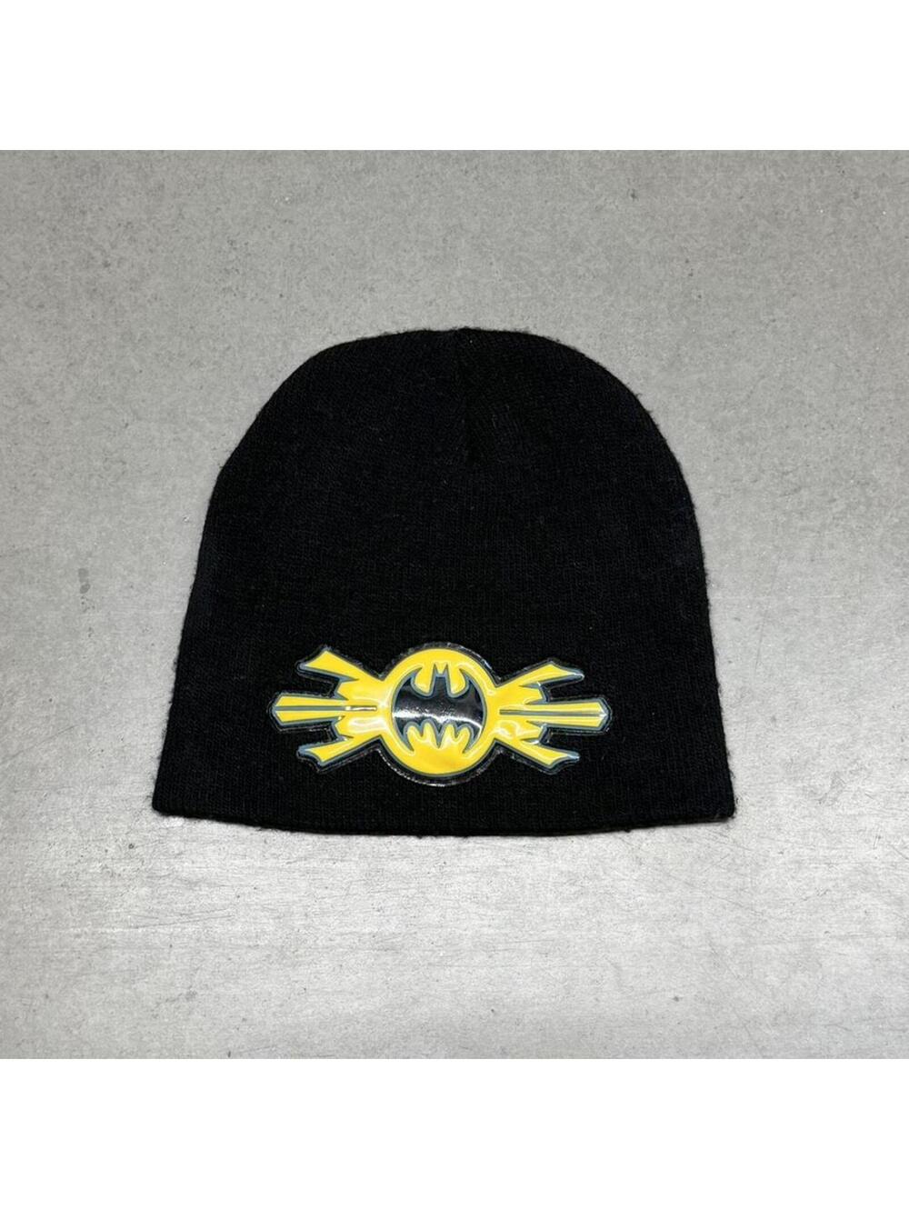 Y2K DC Comics Batman Raised Graphic Logo Beanie